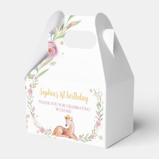 Winter Onederland Verjaardagsfeestje Favorietendoo Bedankdoosjes (Achterkant)