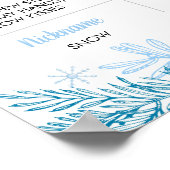 Winter Onederland Verjaardagsfeestje Milestone Pos Poster (Hoek)