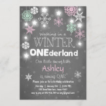 Winter Onederland verjaardagsfeestje nodigen Mint