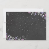 Winter Onederland verjaardagsfeestje uitnodigen Me Kaart (Achterkant)