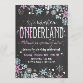 Winter Onederland verjaardagsfeestje uitnodigen Me Kaart