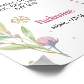 Winter Onederland Verjaardagsfoto Mijlpaal Poster (Hoek)