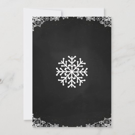 Winter Onederland verjaardagsuitnodiging jongen 1e Kaart (Achterkant)