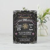 Winter Onederland verjaardagsuitnodiging Kaart (Staand voorkant)