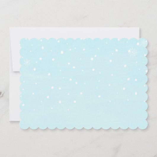 Winter ONEderland verjaardagsuitnodiging Kaart (Achterkant)