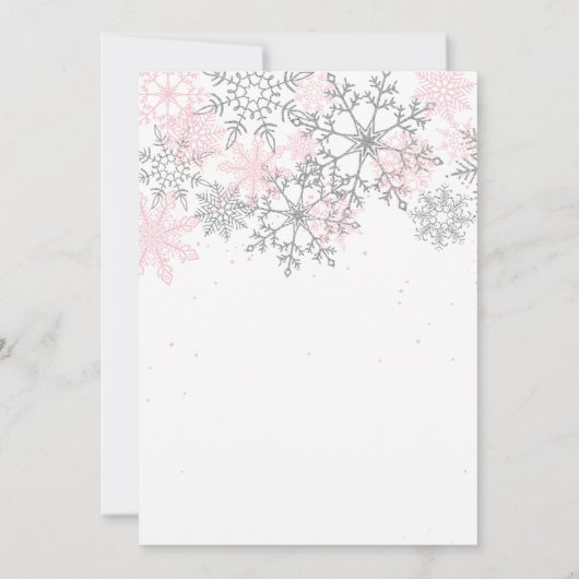 Winter ONEderland verjaardagsuitnodiging Kaart (Achterkant)