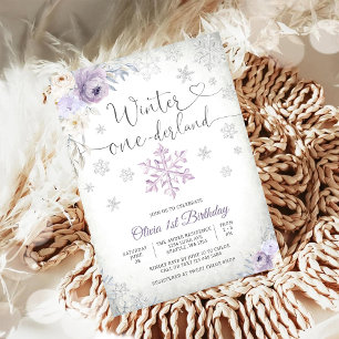 Winter Onederland Verjaardagsuitnodiging Kaart