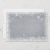 Winter Onederland verjaardagsuitnodiging Mint roze Kaart (Achterkant)