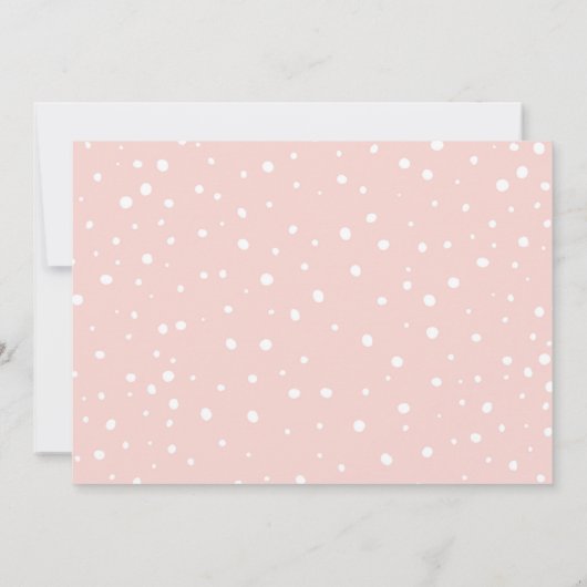 Winter Onederland verjaardagsuitnodiging Mint roze Kaart (Achterkant)