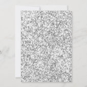 Winter Onederland verjaardagsuitnodiging Roze zilv Kaart (Achterkant)