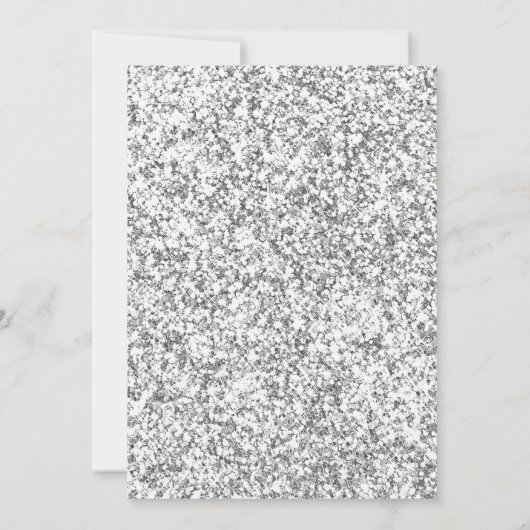 Winter Onederland verjaardagsuitnodiging Roze zilv Kaart (Achterkant)