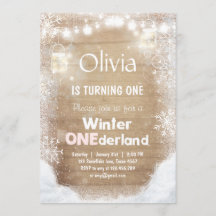 Winter Onederland verjaardagsuitnodiging Sneeuwroz
