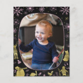 Winter Onederland Verjaardagsuitnodiging Sneeuwvlo (Achterkant)