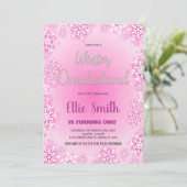 Winter ONEderland Verjaardagsuitnodigingen Kaart (Staand voorkant)