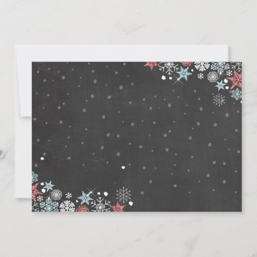 Winter Onederland verjaarfeest nodigt Jongen uit Kaart (Achterkant)