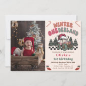 Winter ONEderland Vrachtwagen Kerstmis Verjaardag Kaart (Voorkant)