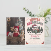 Winter ONEderland Vrachtwagen Kerstmis Verjaardag Kaart (Staand voorkant)