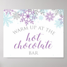 Winter Onederland Warme Chocolade Bar Paars