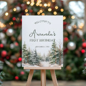 Winter Onederland Welkomstbord Poster