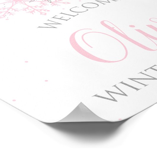 Winter ONEderland Welkomstteken Poster (Hoek)