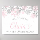 Winter ONEderland Welkomstteken Poster (Voorkant)