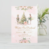 Winter Onederland Whimsical 1e verjaardag Kaart (Staand voorkant)