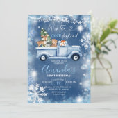 Winter Onederland White Snowflake Birthday Kaart (Staand voorkant)