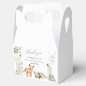 Winter Onederland Woodland Animal Birthday Bedankdoosjes (Geopend)