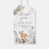 Winter Onederland Woodland Animal Dank je wel Cadeaulabel (Voorkant)