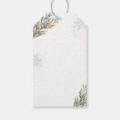 Winter Onederland Woodland Animal Dank je wel Cadeaulabel (Achterkant)
