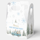 Winter Onederland Woodland Animals Birthday Bedankdoosjes (Geopend)