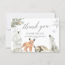 Winter Onederland Woodland Animals Birthday