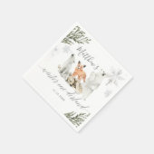 Winter Onederland Woodland Dier Verjaardag Papier Servet (Hoek)