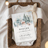 Winter ONEderland Woodland Forest 1st Birthday Kaart
