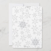 Winter ONEderland Zilver Glitter 1e Verjaardag Kaart (Achterkant)