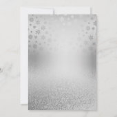 Winter Onederland Zilver Roze 1e verjaardag Kaart (Achterkant)