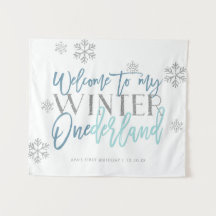Winter ONEderland Zilveren Glitter Blauwe Welkom B