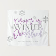 Winter ONEderland Zilveren Glitter Welkomstbord
