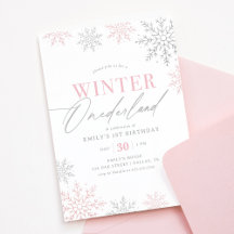 Winter Onederland Zilveren Roze Glitter 1e Verjaar