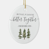 Winter onze eerste kerst beter samen boom keramisch ornament (Rechts)