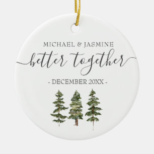 Winter onze eerste kerst beter samen boom keramisch ornament