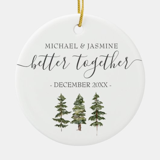Winter onze eerste kerst beter samen boom keramisch ornament (Voorkant)