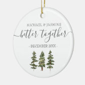 Winter onze eerste kerst beter samen boom keramisch ornament (Links)