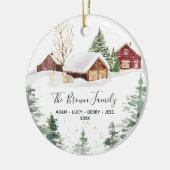 Winter Onze Eerste Kerstmis in ons nieuwe huis Keramisch Ornament (Links)