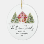 Winter Onze Eerste Kerstmis in ons nieuwe huis Keramisch Ornament (Links)