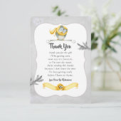 Winter-oowl kerstBaby shower Bedankkaart (Staand voorkant)