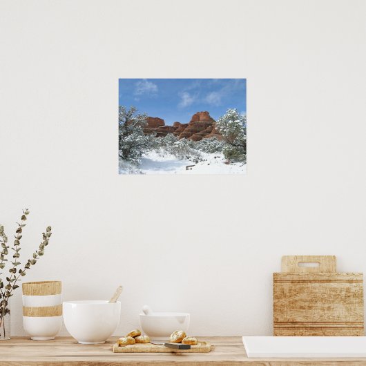 Winter op Arches Poster (Keuken)