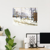 Winter op Boulevard de Clichy, Frankrijk Poster (Thuiskantoor)