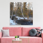 Winter op Chester Creek Stretched Canvas Print (Insitu (Woonkamer))