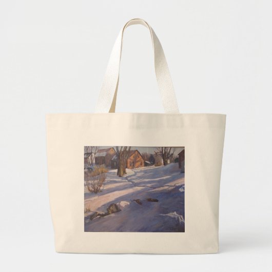 Winter op de Barn Grote Tote Bag (Voorkant)